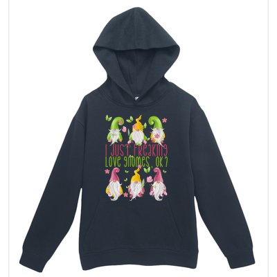 Spring Gnome For Summer I Just Freaking Love Gnomes Urban Pullover Hoodie