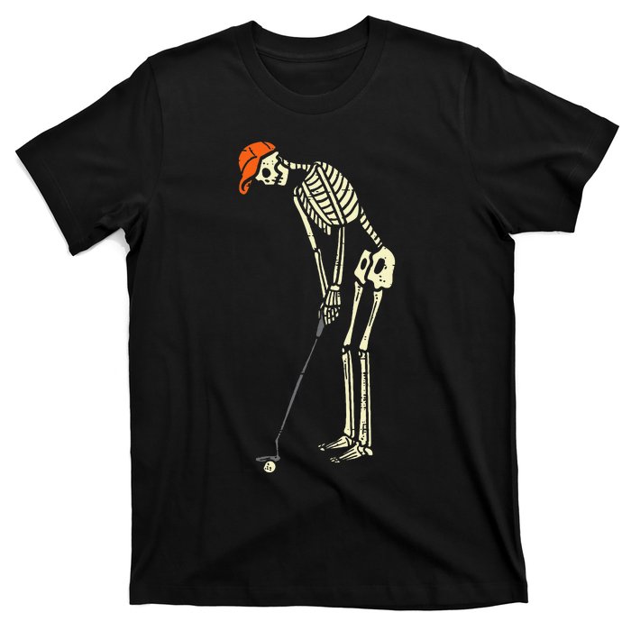 Skeleton Golf Funny Halloween Golfing Sports Golfer T-Shirt