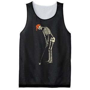 Skeleton Golf Funny Halloween Golfing Sports Golfer Mesh Reversible Basketball Jersey Tank