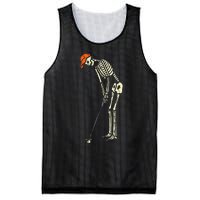 Skeleton Golf Funny Halloween Golfing Sports Golfer Mesh Reversible Basketball Jersey Tank