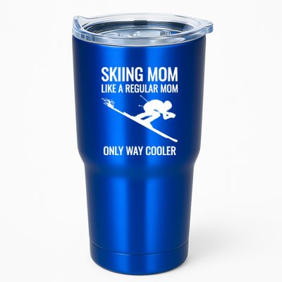 Skier Gift For Mother Who Skis Gift Skiing Mom Funny Gift Tumbler