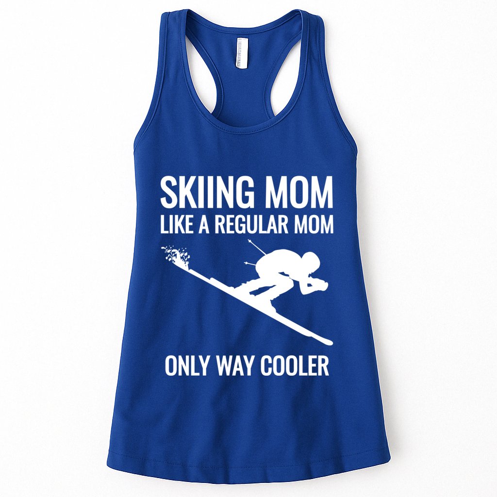 Skier Gift For Mother Who Skis Gift Skiing Mom Funny Gift Womens Tank Top