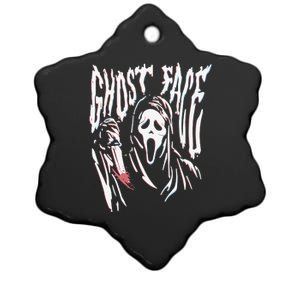 Scream Ghost Face Wavy Ceramic Star Ornament