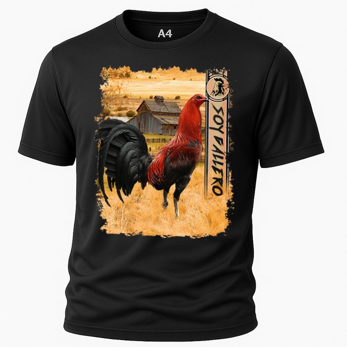 Soy Gallero Gamefowl Rooster Cockfighting Enthusiast Cooling Performance Crew T-Shirt