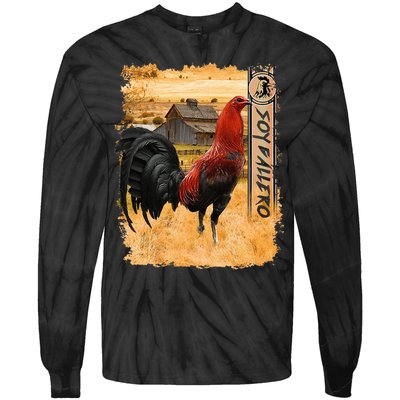 Soy Gallero Gamefowl Rooster Cockfighting Enthusiast Tie-Dye Long Sleeve Shirt