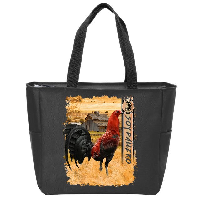 Soy Gallero Gamefowl Rooster Cockfighting Enthusiast Zip Tote Bag
