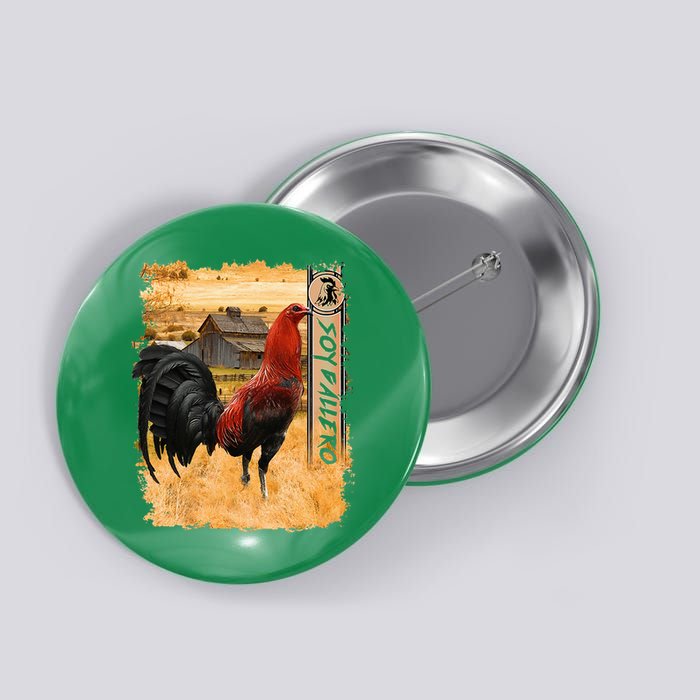 Soy Gallero Gamefowl Rooster Cockfighting Enthusiast Button