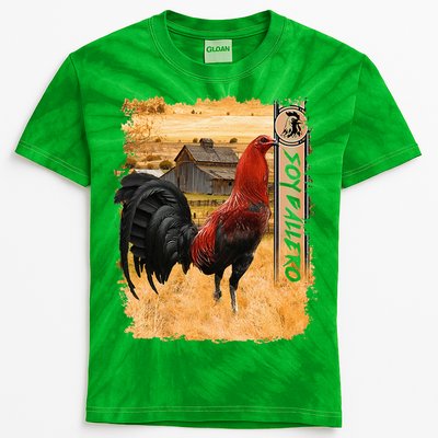 Soy Gallero Gamefowl Rooster Cockfighting Enthusiast Kids Tie-Dye T-Shirt