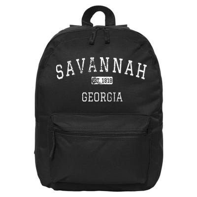 Savannah Georgia GA Vintage 16 in Basic Backpack