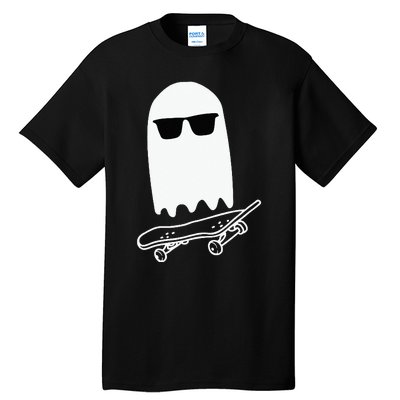 Skateboarding Ghost Ghost On Skateboard Halloween Tall T-Shirt