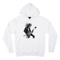 Skeleton Guitar Guy Rock And Roll Band Rock On Hoodie