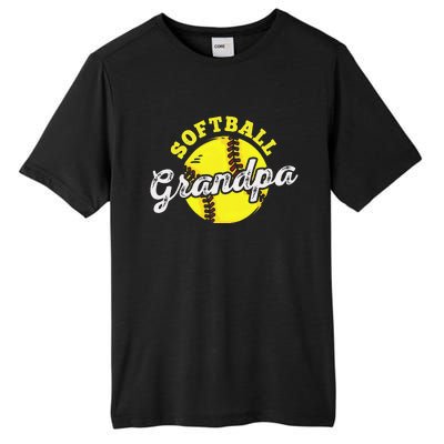 Softball Grandpa Grandfather Father's Day Tall Fusion ChromaSoft Performance T-Shirt