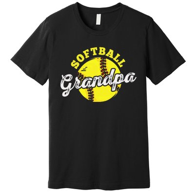 Softball Grandpa Grandfather Father's Day Premium T-Shirt