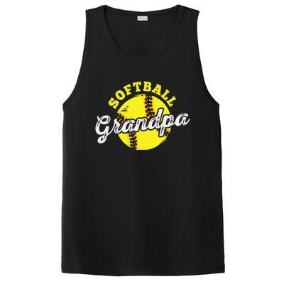 Softball Grandpa Grandfather Father's Day PosiCharge Competitor Tank