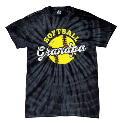 Softball Grandpa Grandfather Father's Day Tie-Dye T-Shirt