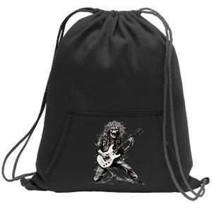 Skeleton Guitar Guy Rock And Roll Band Rock On Sweatshirt Cinch Pack Bag