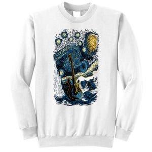 Starry Guitar Gifts Guitarist Rock Concert Festival Guitar Sweatshirt