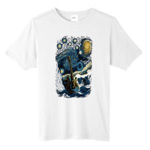 Starry Guitar Gifts Guitarist Rock Concert Festival Guitar Tall Fusion ChromaSoft Performance T-Shirt