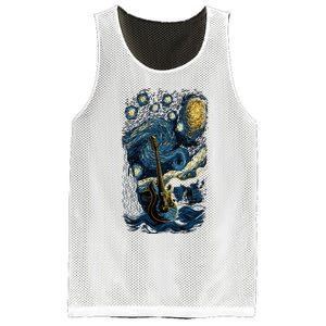 Starry Guitar Gifts Guitarist Rock Concert Festival Guitar Mesh Reversible Basketball Jersey Tank