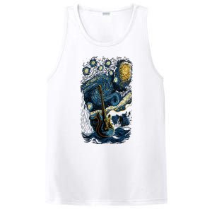 Starry Guitar Gifts Guitarist Rock Concert Festival Guitar PosiCharge Competitor Tank