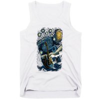 Starry Guitar Gifts Guitarist Rock Concert Festival Guitar Tank Top