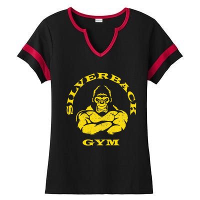 Silverback Gorilla Gym Apparel Powerlifting Strongman Ladies Halftime Notch Neck Tee