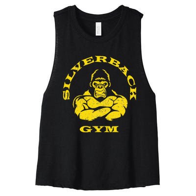 Silverback Gorilla Gym Apparel Powerlifting Strongman Women's Racerback Cropped Tank