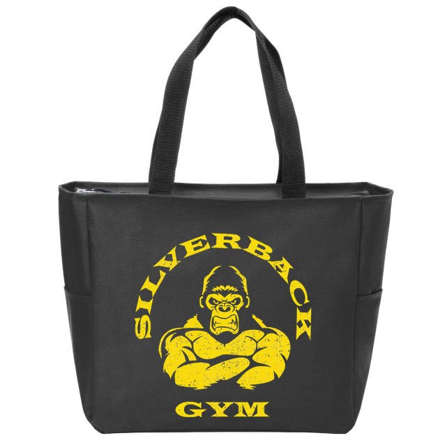 Silverback Gorilla Gym Apparel Powerlifting Strongman Zip Tote Bag