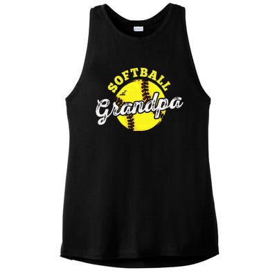 Softball Grandpa Grandfather FatherS Day Ladies PosiCharge Tri-Blend Wicking Tank