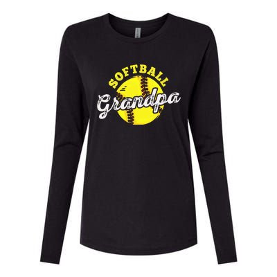 Softball Grandpa Grandfather FatherS Day Womens Cotton Relaxed Long Sleeve T-Shirt