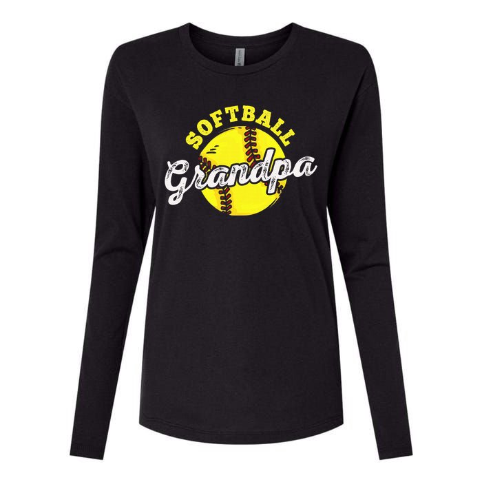 Softball Grandpa Grandfather FatherS Day Womens Cotton Relaxed Long Sleeve T-Shirt