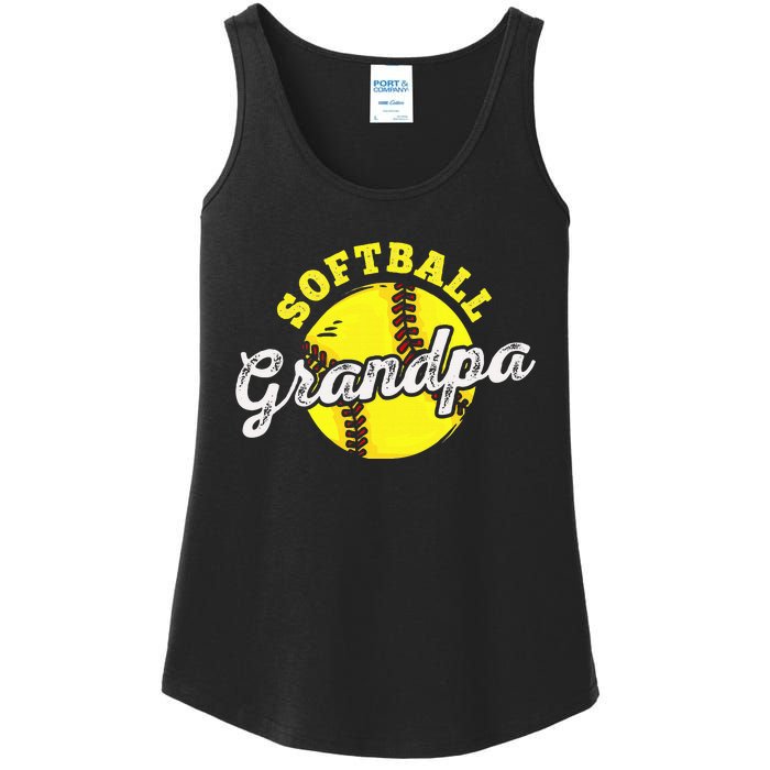 Softball Grandpa Grandfather FatherS Day Ladies Essential Tank