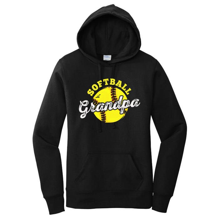 Softball Grandpa Grandfather FatherS Day Women's Pullover Hoodie