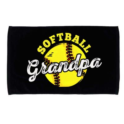 Softball Grandpa Grandfather FatherS Day Microfiber Hand Towel