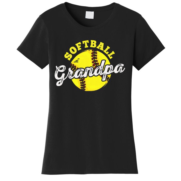 Softball Grandpa Grandfather FatherS Day Women's T-Shirt