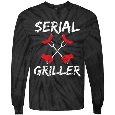 Serien Griller Grilling Master Chef Cook Cooking BBQ Gift Tie-Dye Long Sleeve Shirt