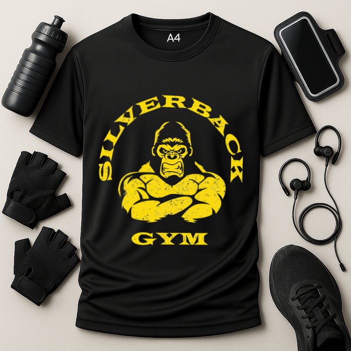 Silverback Gorilla Gym Powerlifting Strongman Cooling Performance Crew T-Shirt