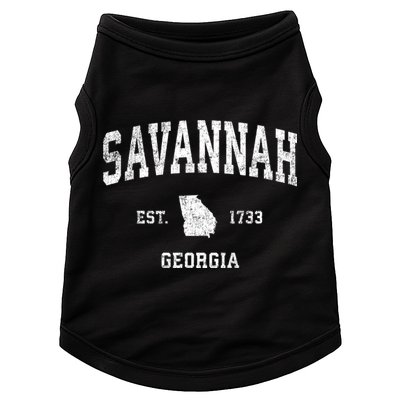 Savannah Georgia Ga Vintage Sports Doggie Tank
