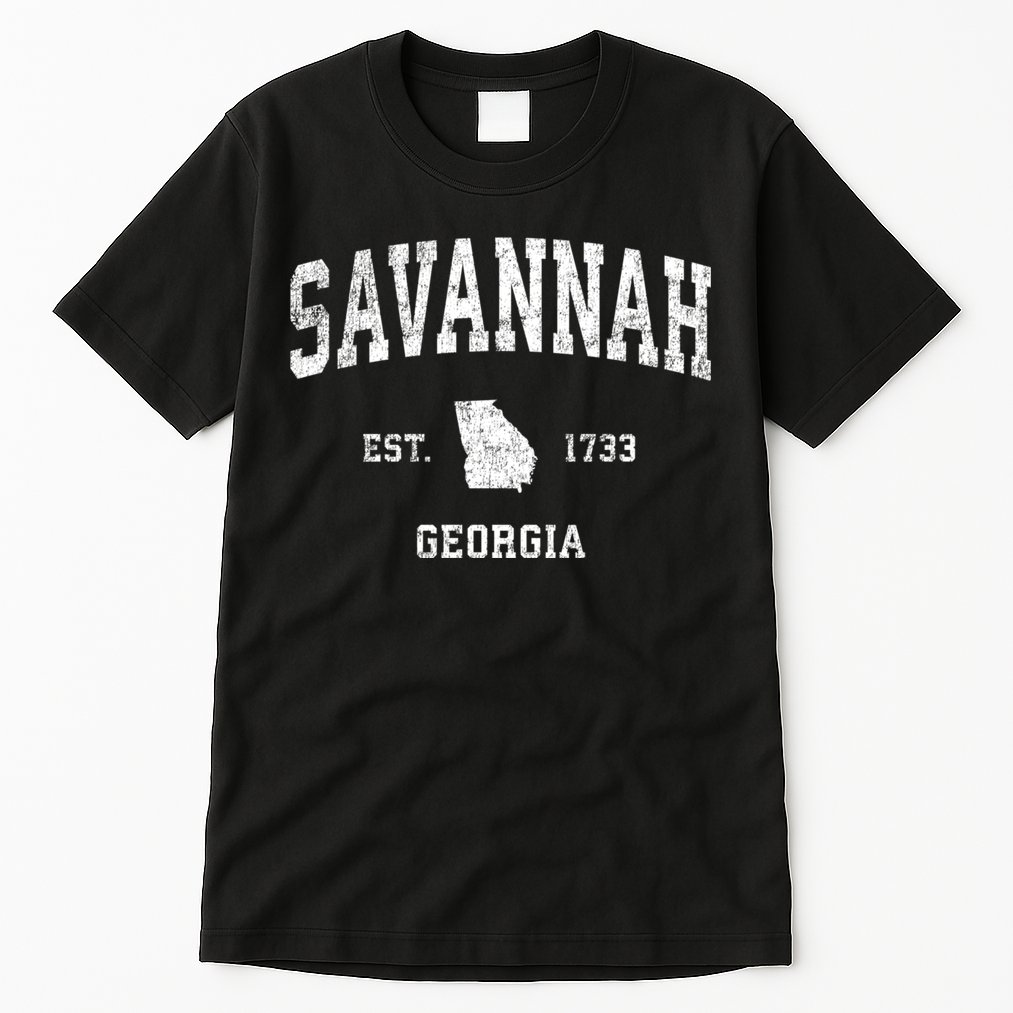 Savannah Georgia Ga Vintage Sports Tall T-Shirt
