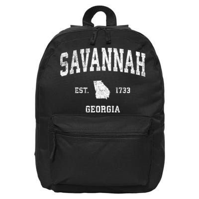 Savannah Georgia Ga Vintage Sports 16 in Basic Backpack