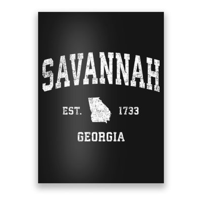 Savannah Georgia Ga Vintage Sports Poster