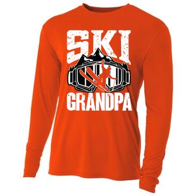 Ski Grandpa Gift Ski Driver Funny Ski Skiing Funny Gift Cooling Performance Long Sleeve Crew