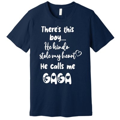 Special Grandma Grandmother This Boy Calls Me Gaga Premium T-Shirt