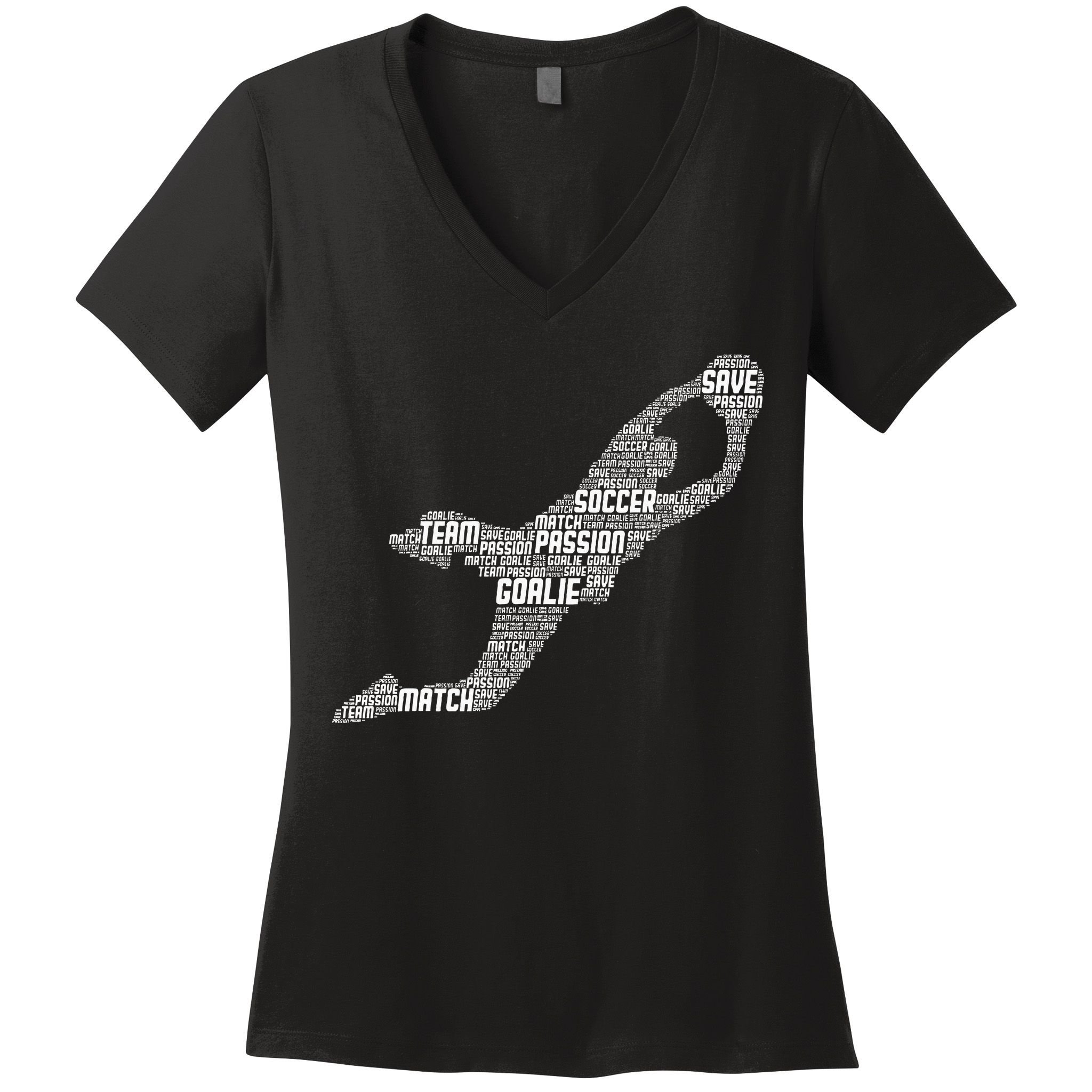 Soccer Goalie Goalkeeper Women's V-Neck T-Shirt