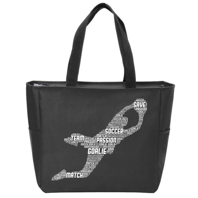 Soccer Goalie Goalkeeper Zip Tote Bag