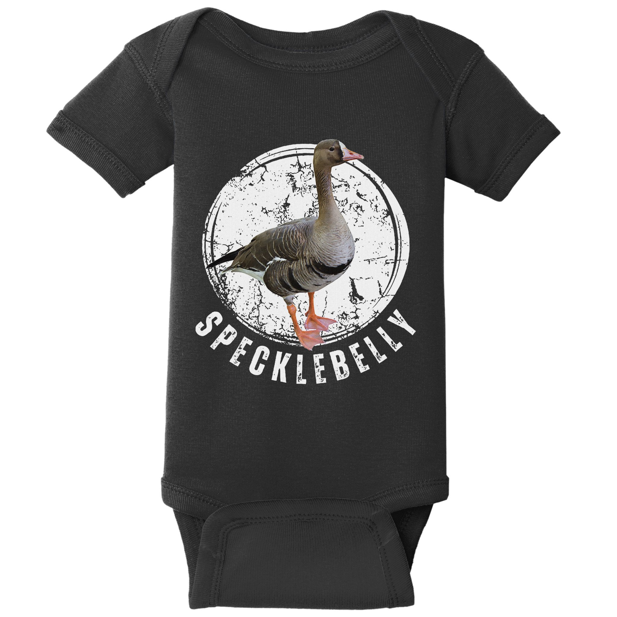 Specklebelly Goose Goose Hunting Speck White Front Baby Bodysuit