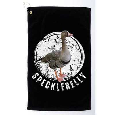 Specklebelly Goose Goose Hunting Speck White Front Golf Towel