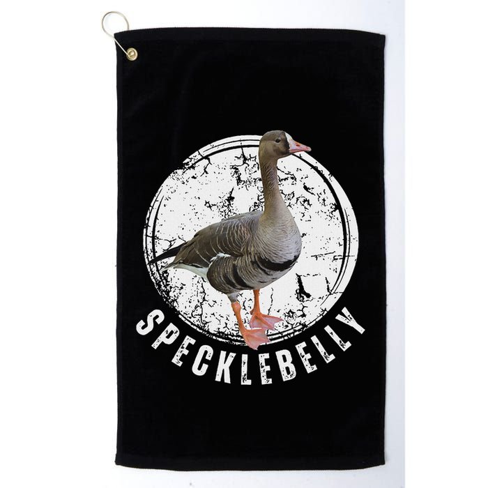 Specklebelly Goose Goose Hunting Speck White Front Golf Towel