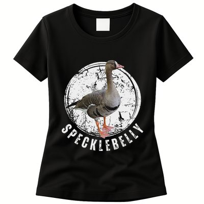 Specklebelly Goose Goose Hunting Speck White Front Womens T-Shirt