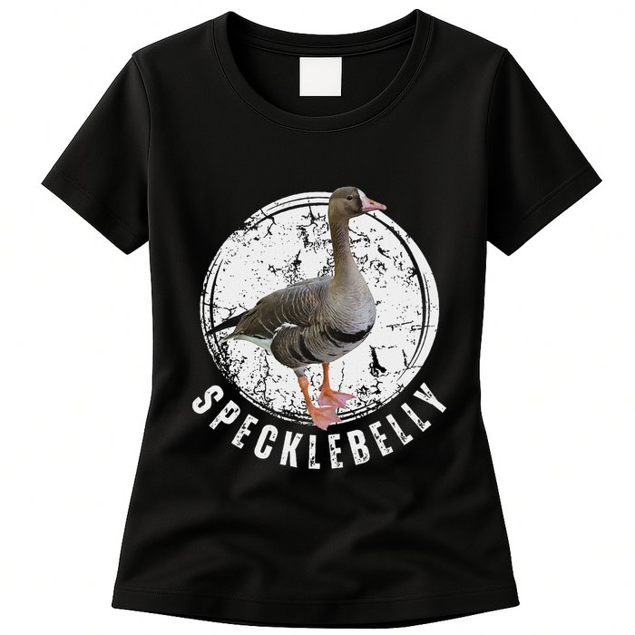 Specklebelly Goose Goose Hunting Speck White Front Womens T-Shirt